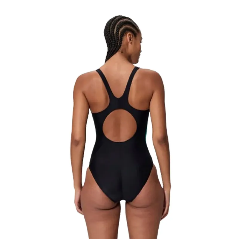 Speedo Women's Colourblock Splice 2.0 Swimsuit Black/Turquoise-6