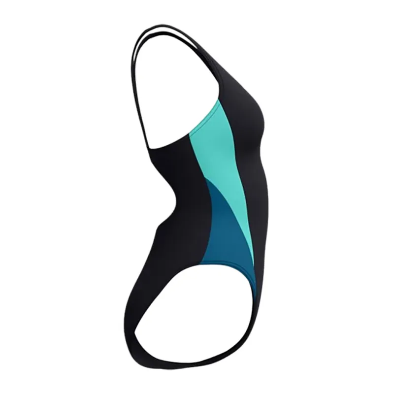 Speedo Women's Colourblock Splice 2.0 Swimsuit Black/Turquoise-1
