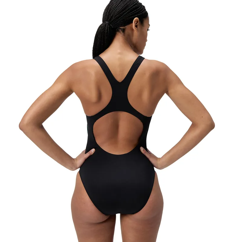 Speedo Women's Digital Printed Medalist One Piece Swimsuit Turquoise Gem-4