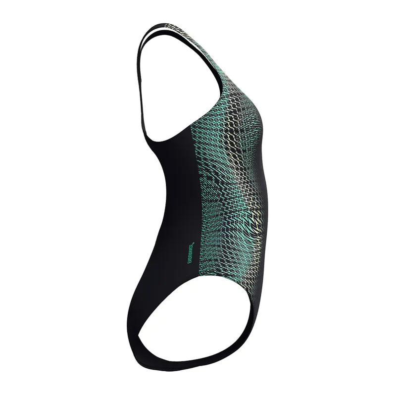 Speedo Women's Digital Printed Medalist One Piece Swimsuit Turquoise Gem-1