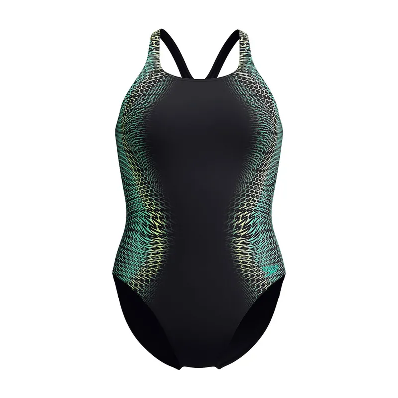 Speedo Women's Digital Printed Medalist One Piece Swimsuit Turquoise Gem