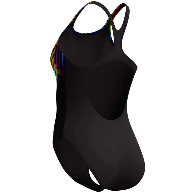 Speedo Women's Digital Printed Medalist Swimsuit Pahala Blend/Speedo Black-3