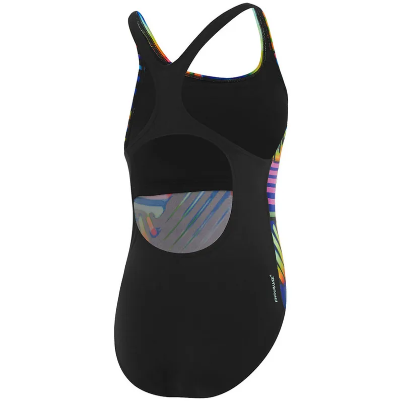 Speedo Women's Digital Printed Medalist Swimsuit Pahala Blend/Speedo Black-1