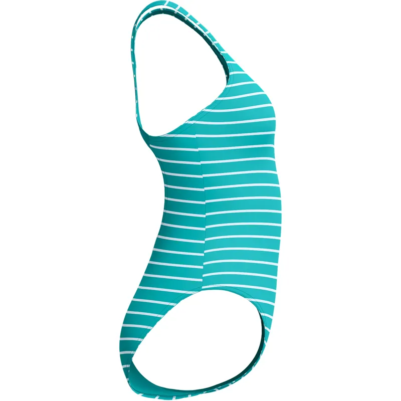 Speedo Women's Endurance+ Printed Medalist One Piece Swimsuit Turquoise Gem-2