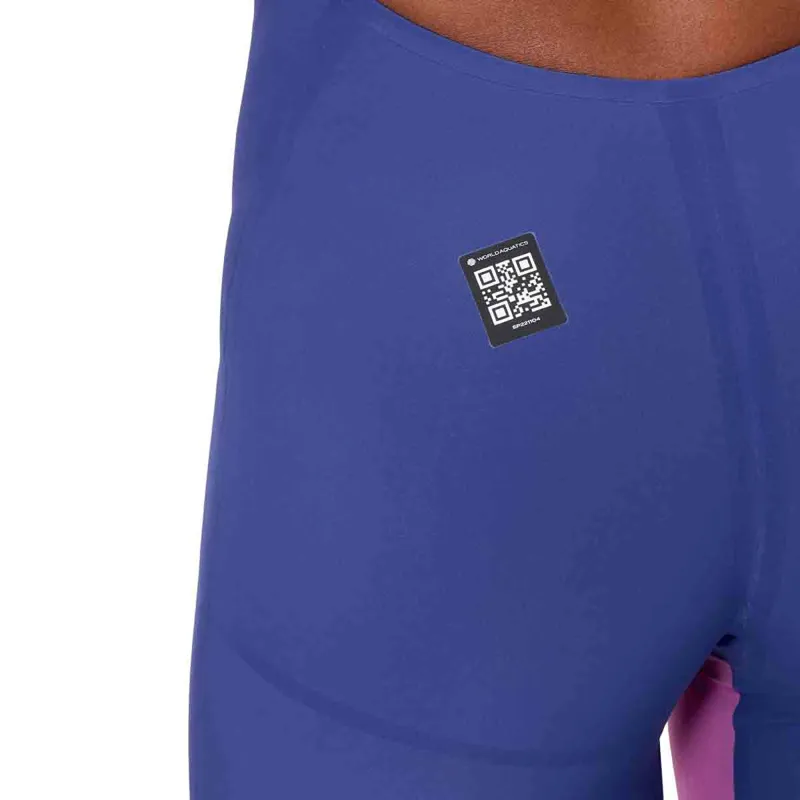 Speedo Women's Fastskin LZR Pure Valor 2.0 Openback Kneeskin Navy/Purple-6