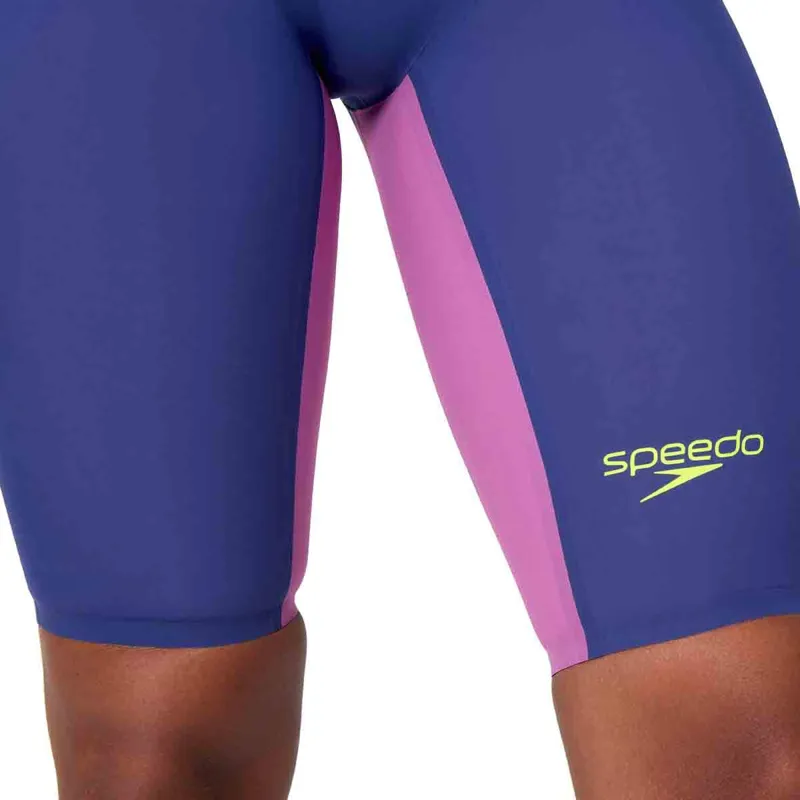 Speedo Women's Fastskin LZR Pure Valor 2.0 Openback Kneeskin Navy/Purple-5