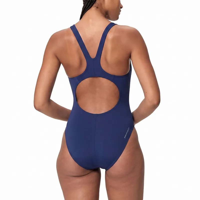 Speedo Women's Hyperboom Placement Muscleback Swimsuit Night Watch/Glacier Blue-9