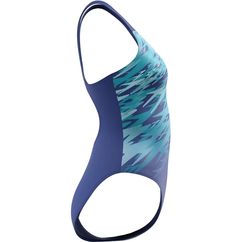 Speedo Women's Hyperboom Placement Muscleback Swimsuit Night Watch/Glacier Blue-7