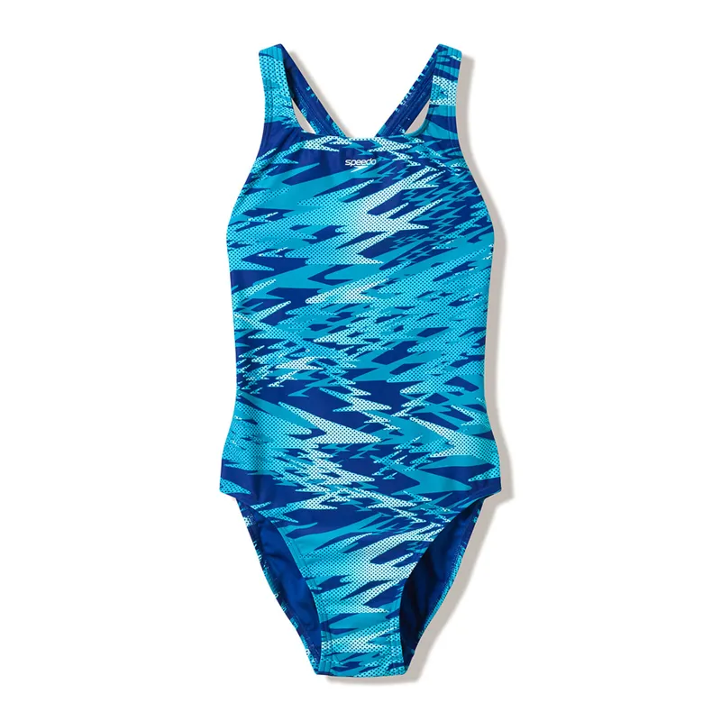 Speedo Women's Hyperboom Printed Medalist Swimsuit Night Watch