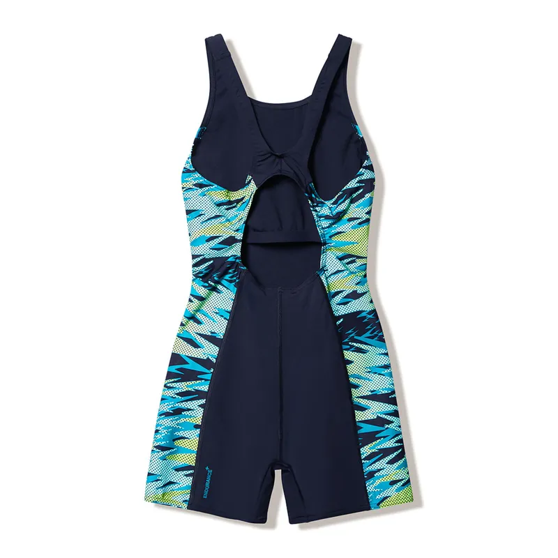 Speedo Women's Hyperboom Splice Muscleback Legsuit Anthracite/Hyper Teal-1