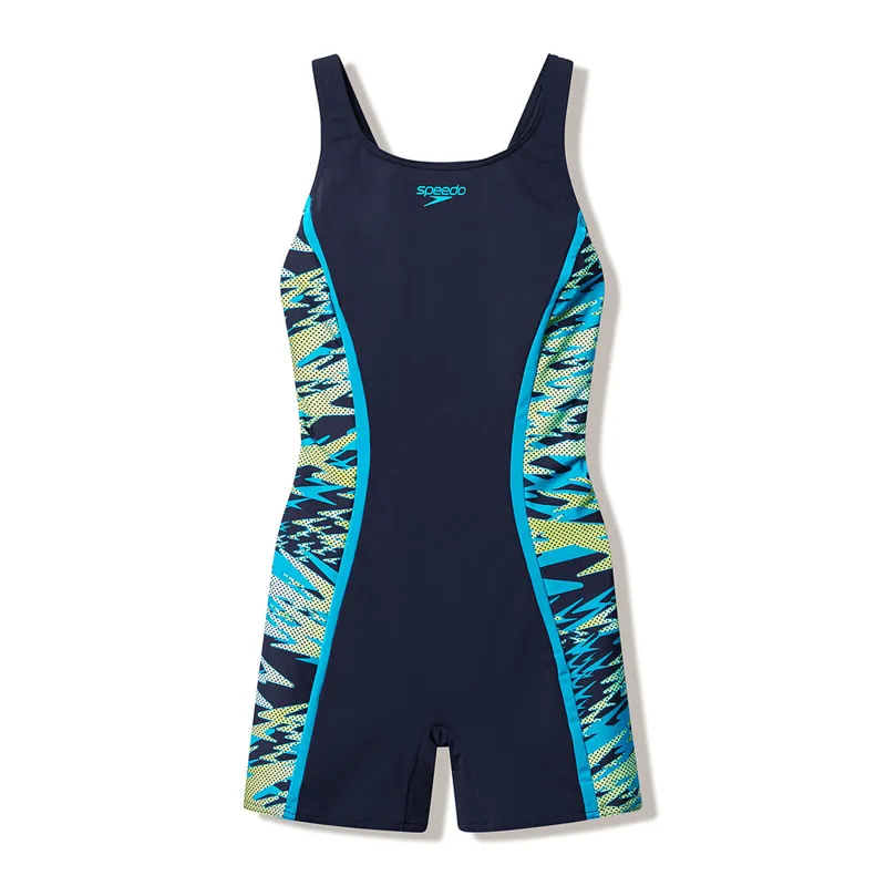 Speedo Women's Hyperboom Splice Muscleback Legsuit Anthracite/Hyper Teal