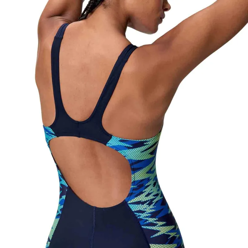 Speedo Women's Hyperboom Splice Muscleback Legsuit Navy/Blue-5