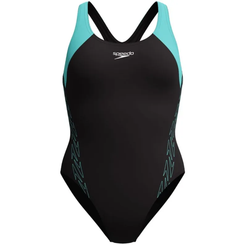 Speedo Women's Hyperboom Splice Racerback Swimsuit Artic Glass-2