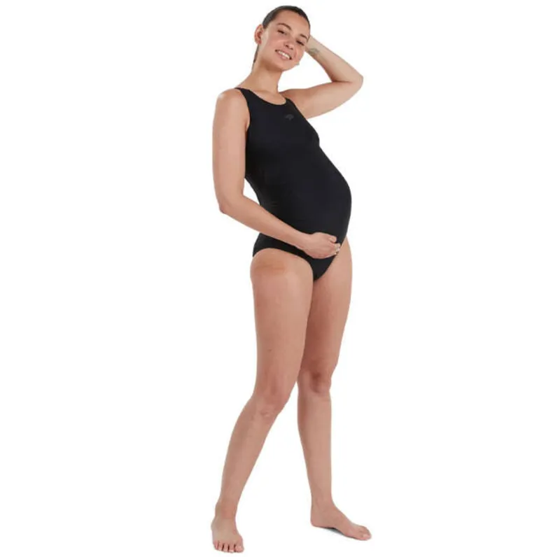 Speedo Women's Maternity Fitness One Piece Swimsuit Black-2