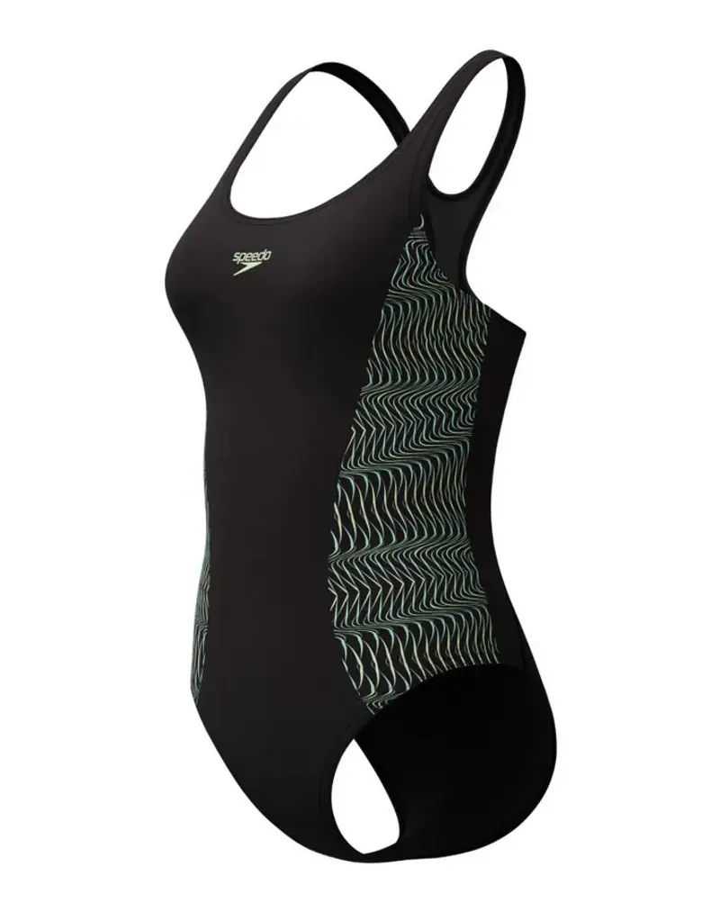 Speedo Women's Medalist Placement Swimsuit Black/Green