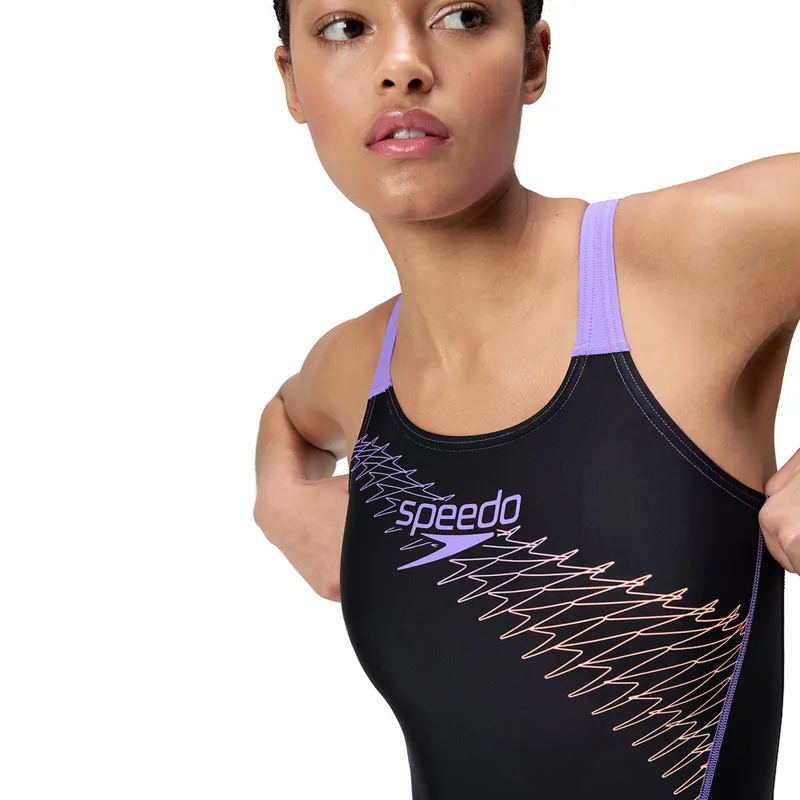 Speedo Women's Medley Logo One Piece Swimsuit Bright Peach-6