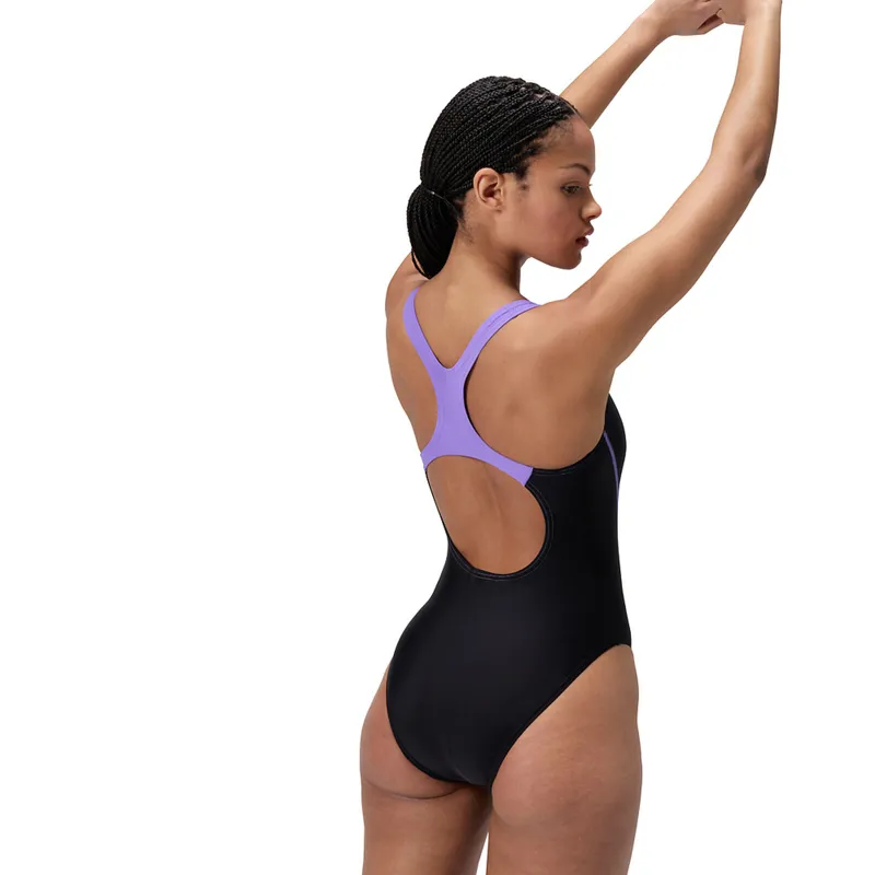 Speedo Women's Medley Logo One Piece Swimsuit Bright Peach-3