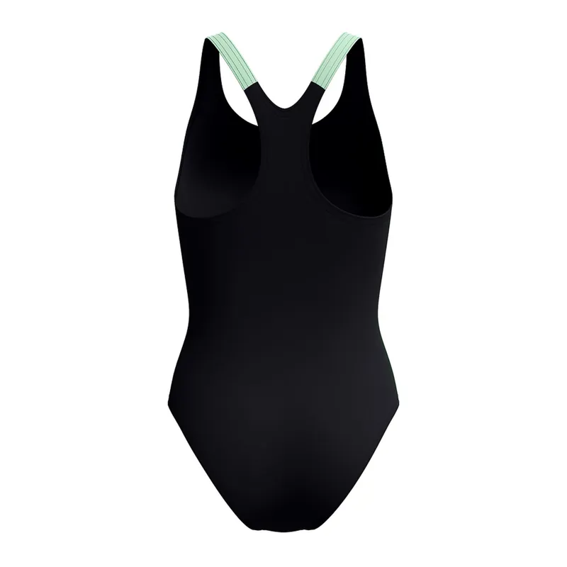 Speedo Women's Placement Laneback One Piece Swimsuit Alfalfa Green-1