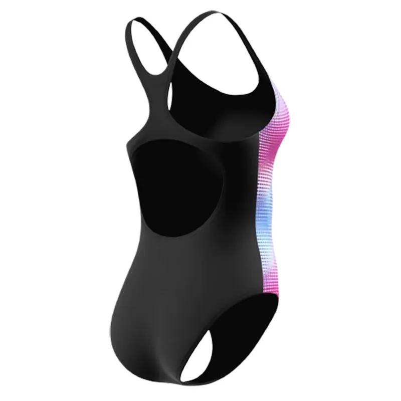 Speedo Women's Print Medalist Swimsuit Anthracite-3