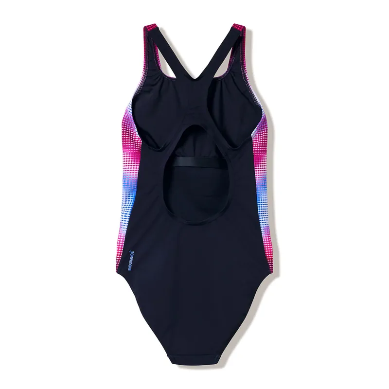 Speedo Women's Print Medalist Swimsuit Anthracite-1