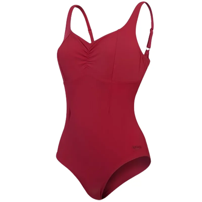 Speedo Women's Shaping AquaNite Swimsuit Burgundy Red