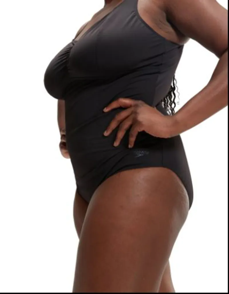Speedo Womens Shaping AquaNite Swimsuit Plus Size in Black-3
