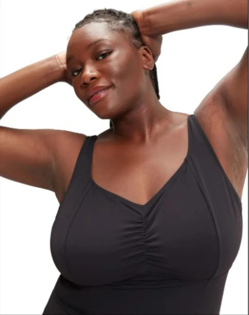 Speedo Womens Shaping AquaNite Swimsuit Plus Size in Black-5