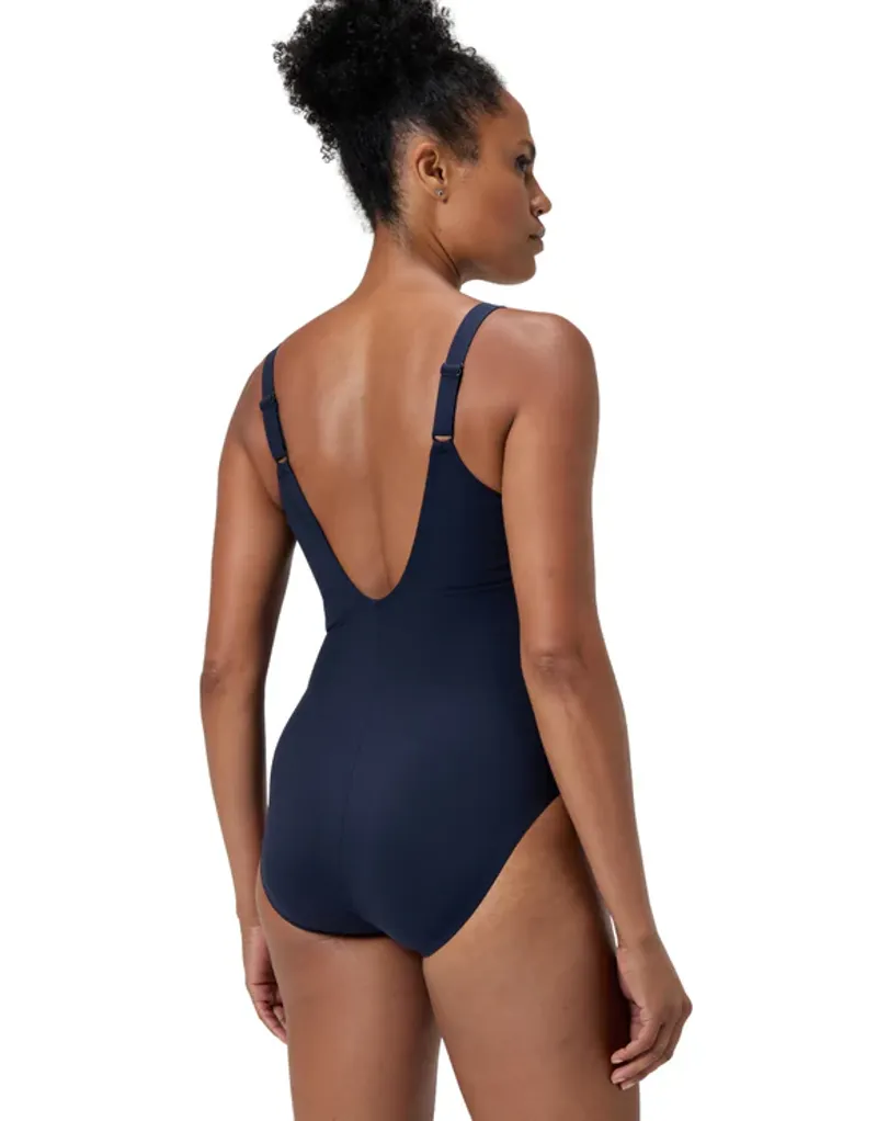 Speedo Women's Shaping AquaNite Swimsuit True Navy-5