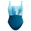 Speedo Women's Shaping Contour Eclipse Printed Swimsuit Dark Teal