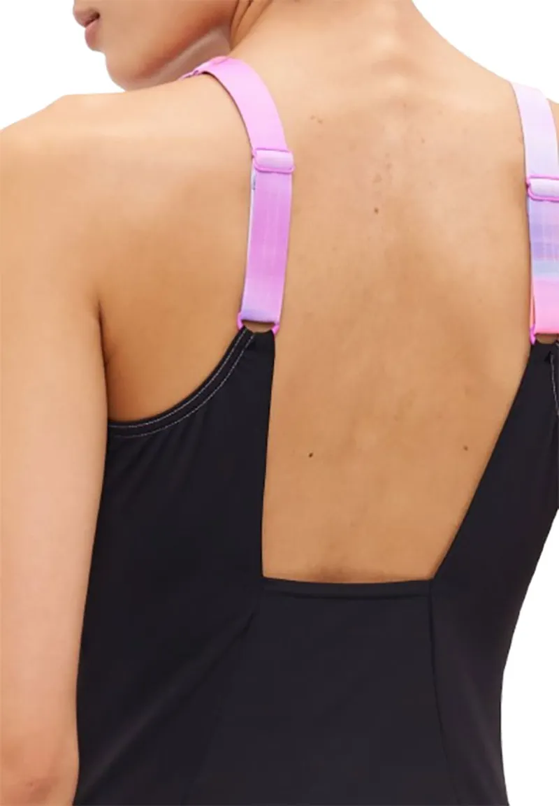 Speedo Women's Shaping Contour Eclipse Printed Swimsuit Neon Violet-5