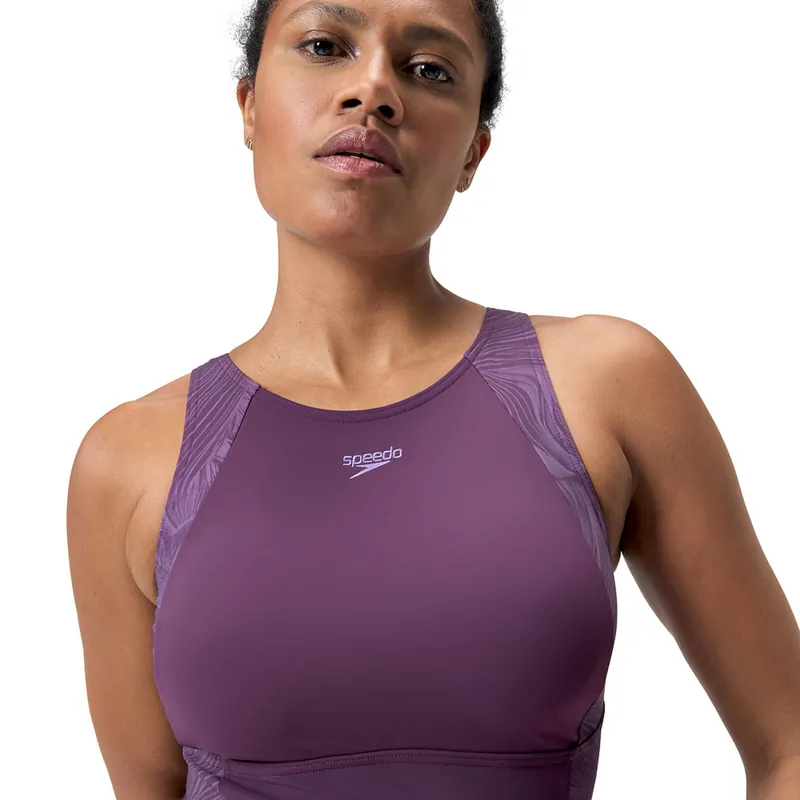 Speedo Women's Shaping Lapisnite One Piece Swimsuit Plum Dandy-6