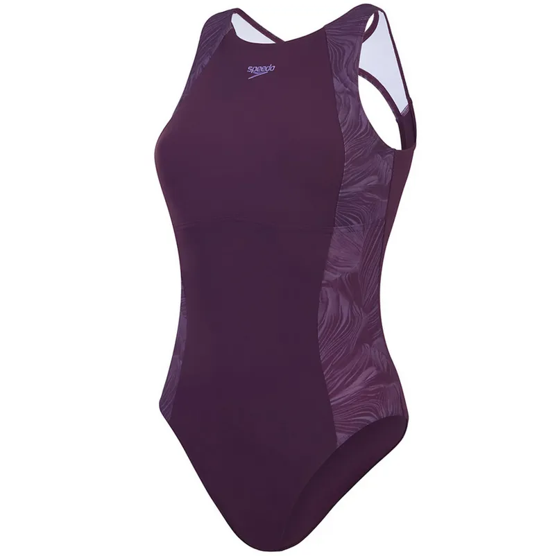 Speedo Women's Shaping Lapisnite One Piece Swimsuit Plum Dandy