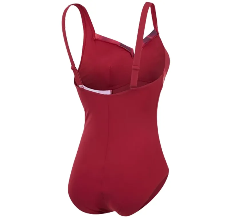 Speedo Women's Shaping Printed LunaElustre One Piece Swimsuit Red Magenta-1