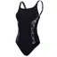 Speedo Women's Shaping Printed Splice Swimsuit Black/Oxid Grey/White