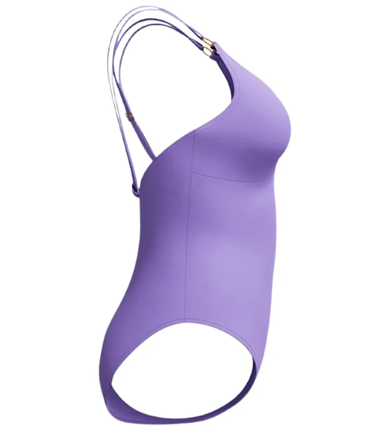 Speedo Women's Shaping Strappy One Piece Swimsuit Purple Mist-2