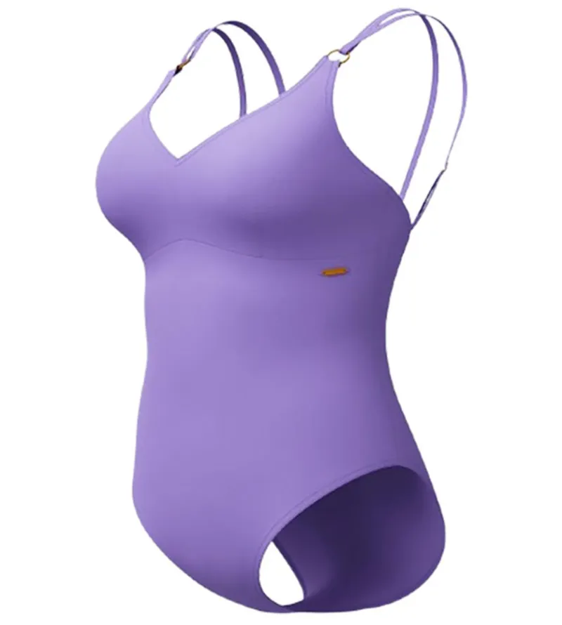 Speedo Women's Shaping Strappy One Piece Swimsuit Purple Mist