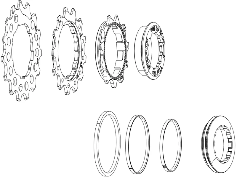 Sram Force XG1270 Stealth Cassette Ring Set 10-11-12T