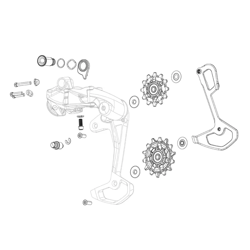 Sram Rear Derailleur B-Bolt/B-Screw/Limit Screws Red AXS E1 28T-36T