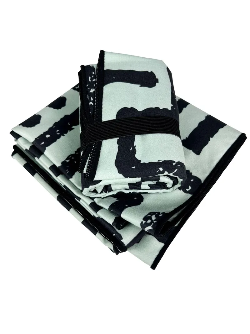 TWF Microfiber Travel Towel Sage Geo-1