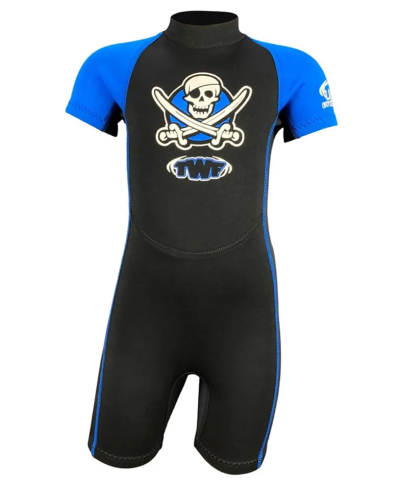 TWF Pirate 2mm Kids Summer Shortie Blue K00