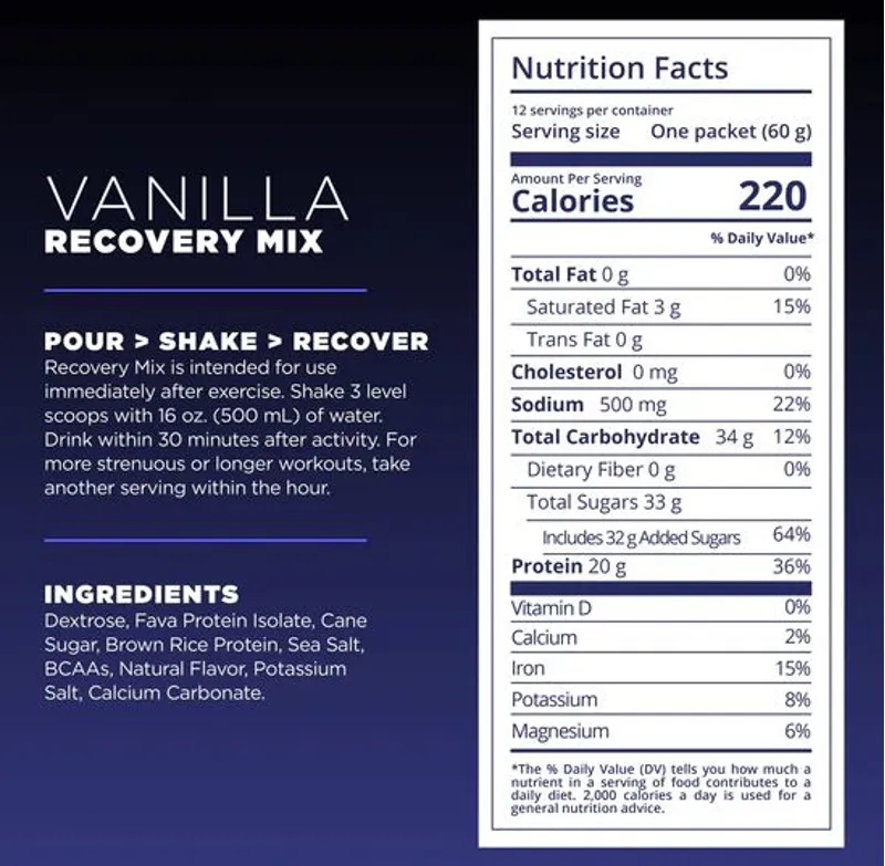 Tailwind Rebuild Recovery Mix Jumpstarts Repair 20 Grams Protein Vanilla-3