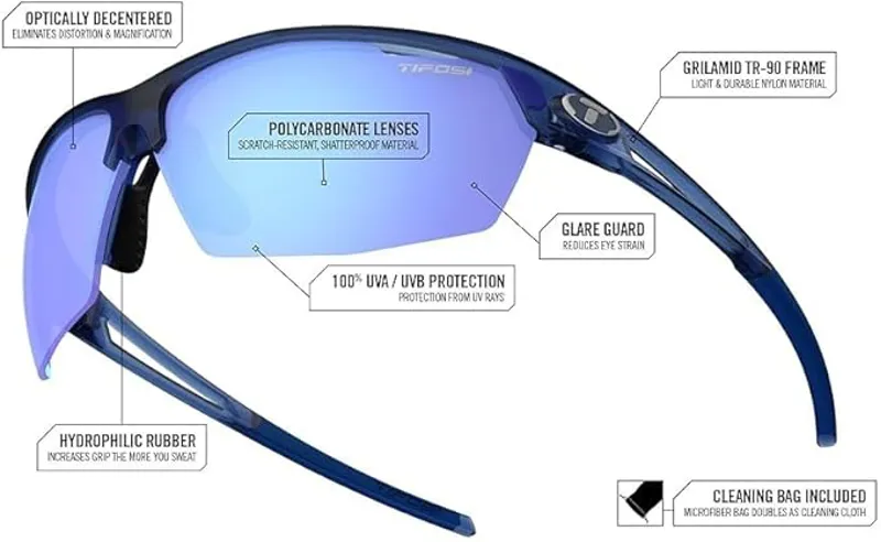 Tifosi Optics Navar Sunglasses S-L Gloss Black-2