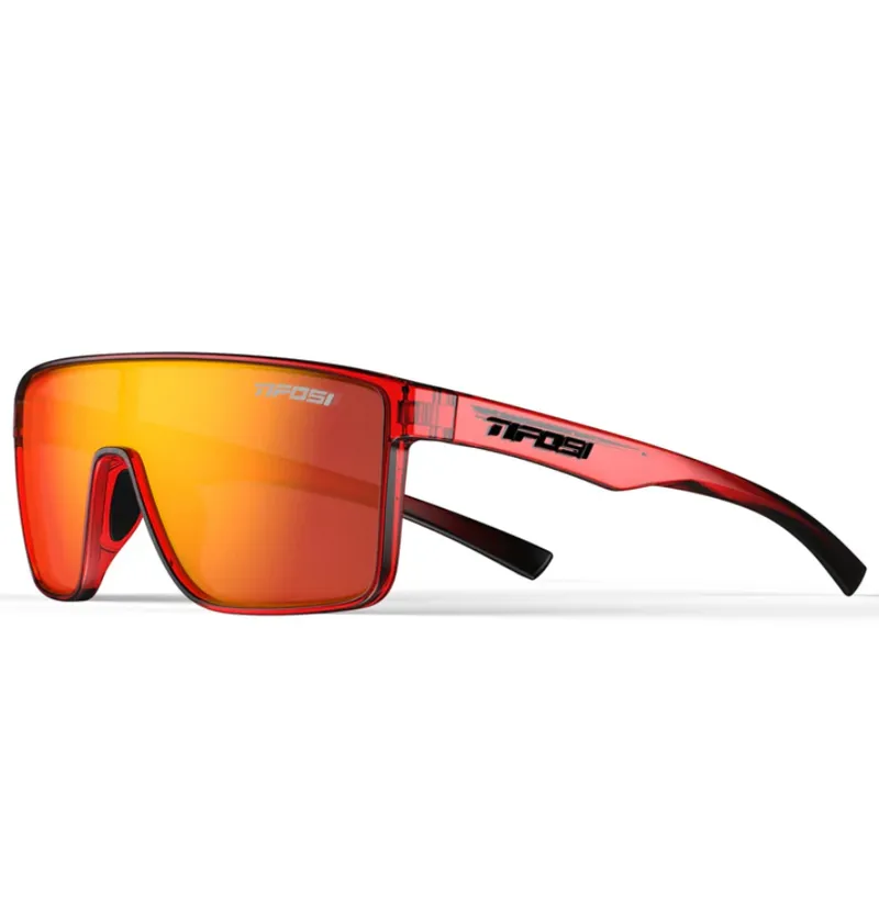 Tifosi Sanctum Single Lens Sunglasses In Crystal Red Fade-3