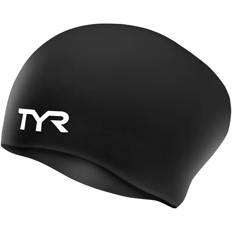 Tyr Adult Wrinkle Free Long Hair Silicon Cap Black