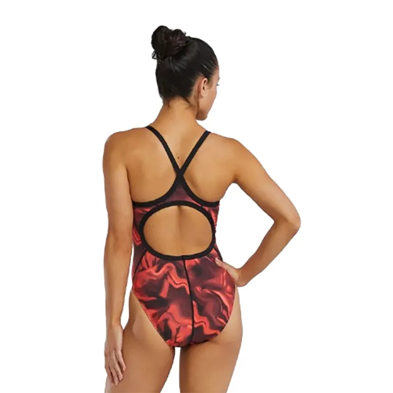 Tyr Durafast Elite Women's Diamondfit Swimsuit Waveform Red/Black-1