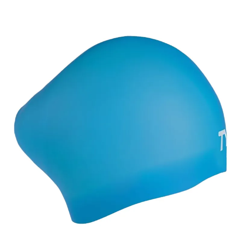 Tyr Long Hair Wrinkle-Free Silicone Cap Blue-2