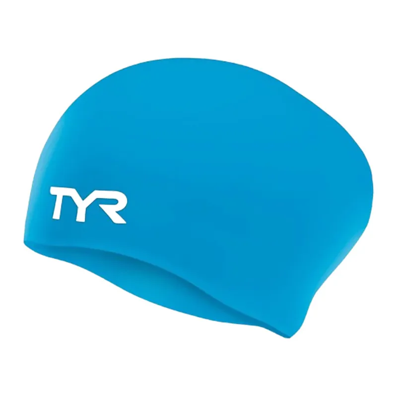 Tyr Long Hair Wrinkle-Free Silicone Cap Blue