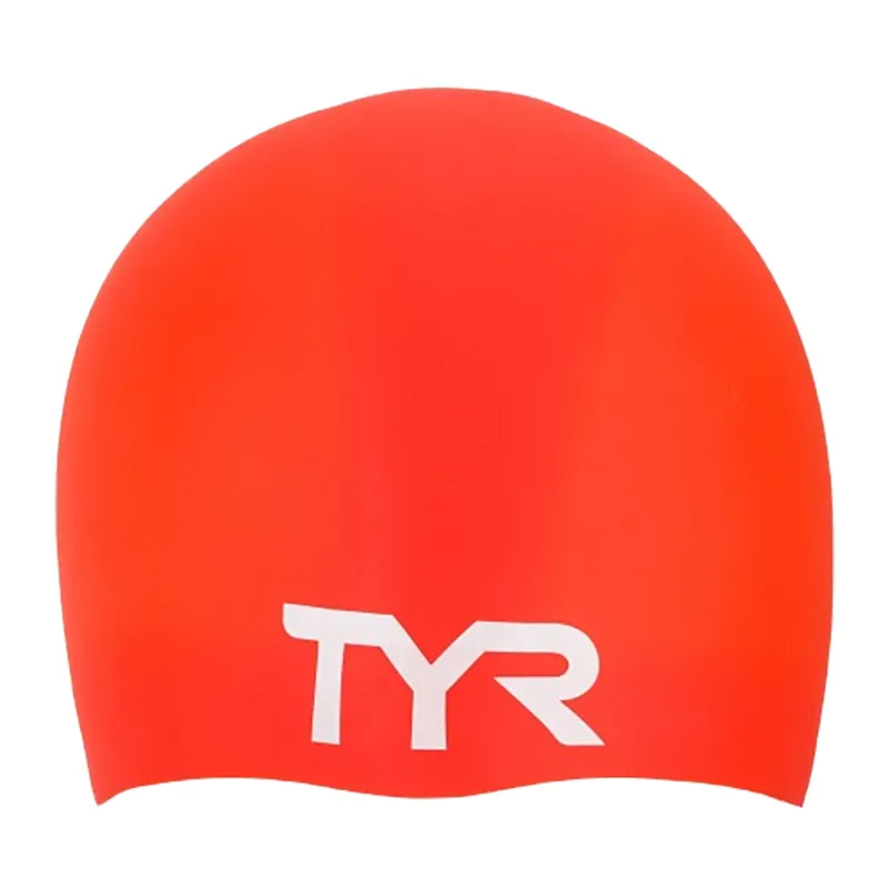Tyr Long Hair Wrinkle-Free Silicone Cap Bright Red-1