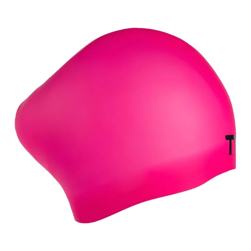 Tyr Long Hair Wrinkle-Free Silicone Cap Pink-2