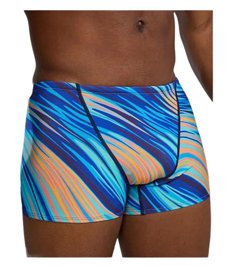 Tyr Men's Square Leg Swimsuit Riptide Teal/Org-5